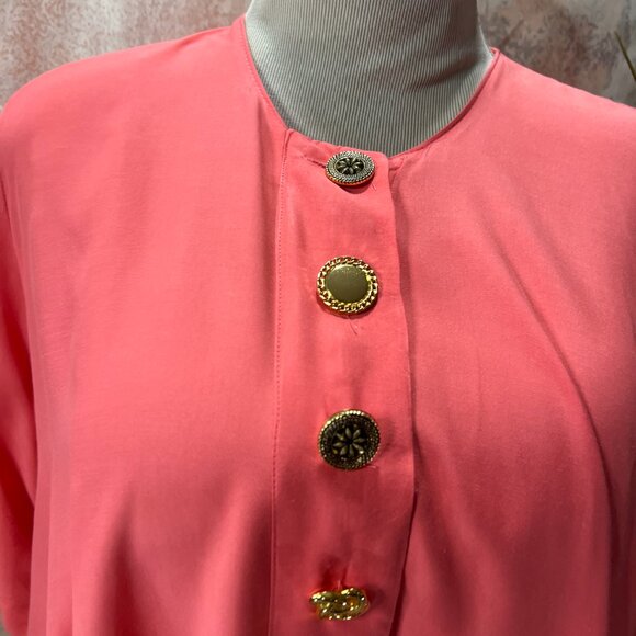 Women's Pink Button Down Shirt - Picture 3 of 15